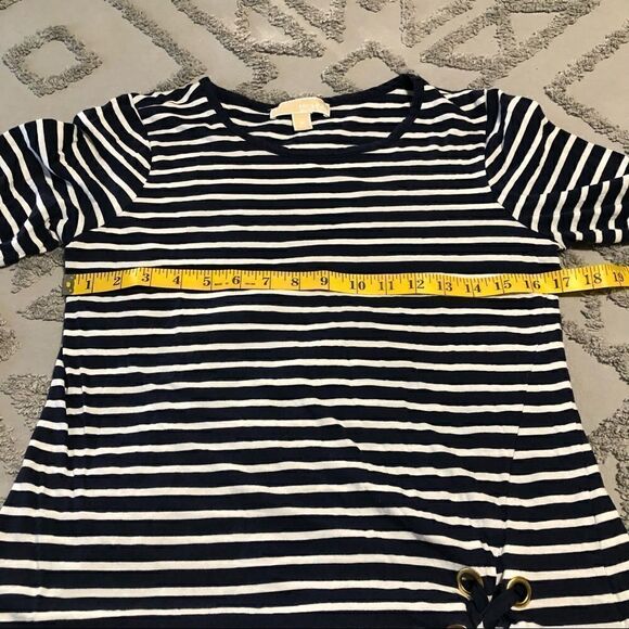 Micheal Kors nautical stripe 3/4 sleeve tee size M - Picture 6 of 9